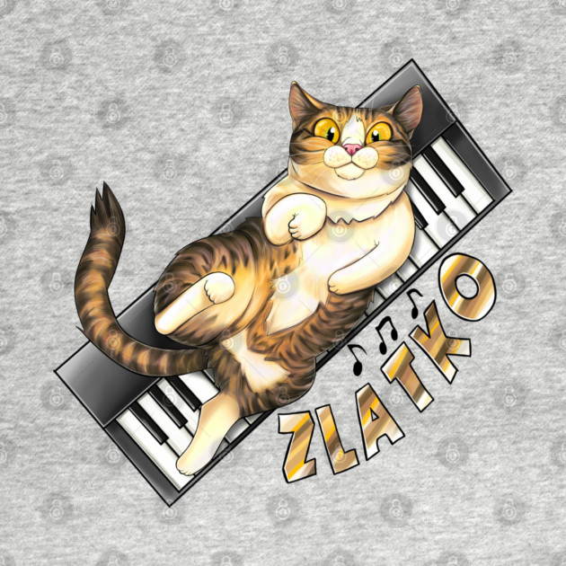 Zlatko on keyboard by Zlatko the cat