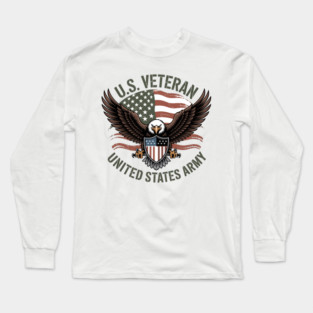 Proud American Veteran T-Shirt Long Sleeve T-Shirt