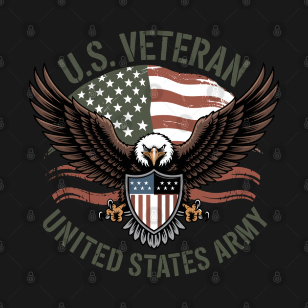 Proud American Veteran T-Shirt by JessArty