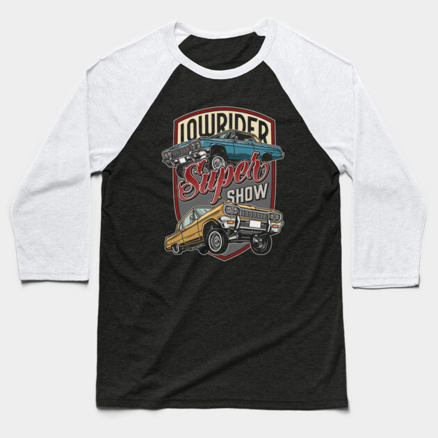 Lowrider Super Show Baseball T-Shirt by Timeless Chaos