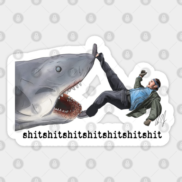 JAWS: shitshitshitshit Sticker by 51Deesigns