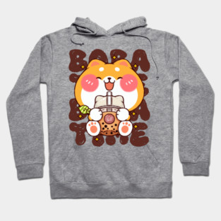 Shiba Boba Time Hoodie