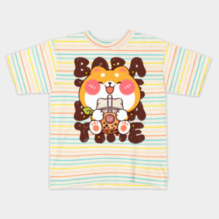 Shiba Boba Time Kids T-Shirt