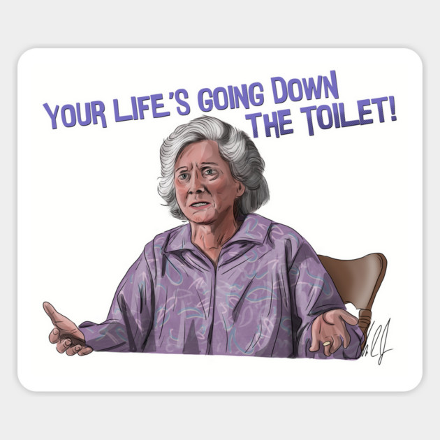 Moonstruck: Down the Toilet! Magnet by 51Deesigns
