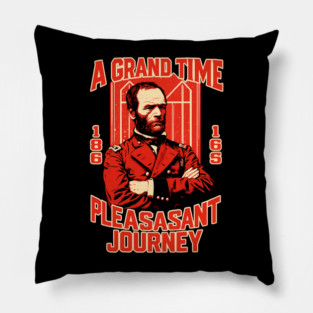 General Sherman – The Southern Tour 1865 Satirical Poster Pillow