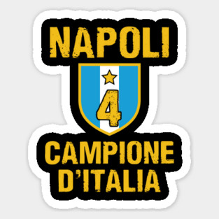 Napoli Campione D'Italia 2025 Celebrativa Quarti Campioni 4 scudetto Celebration Sticker