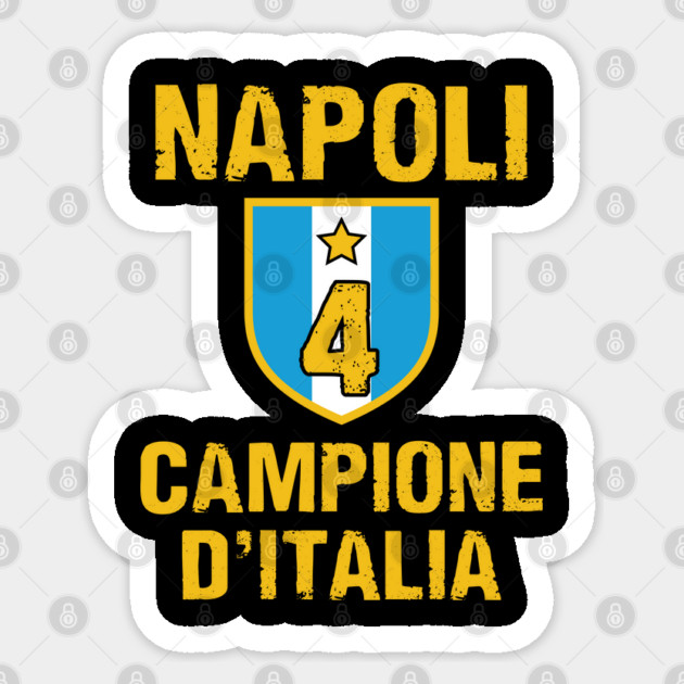 Napoli Campione D'Italia 2025 Celebrativa Quarti Campioni 4 scudetto Celebration Sticker by Tshirtiz