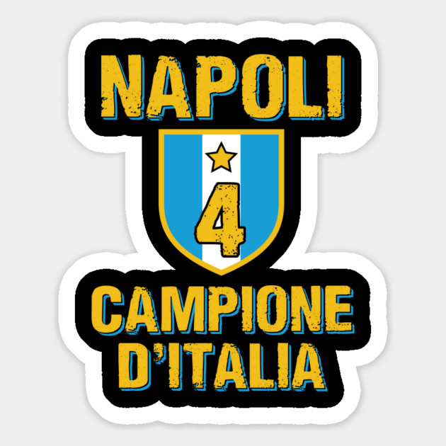 Napoli Campione D'Italia 2025 Celebrativa Quarti Campioni 4 scudetto Celebration Magnet by Tshirtiz