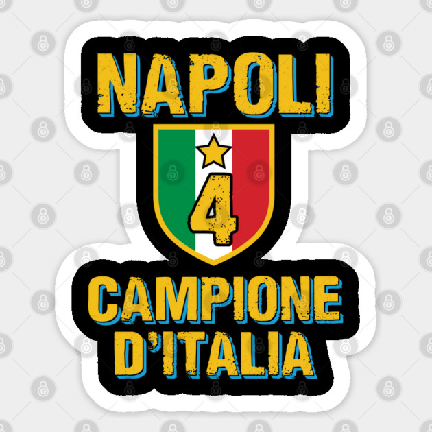 Napoli Campione D'Italia 2025 Celebrativa Quarti Campioni 4 scudetto Celebration Sticker by Tshirtiz