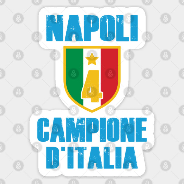 Napoli Campione D'Italia 2025 Celebrativa Quarti Campioni 4 scudetto Celebration Sticker by Tshirtiz