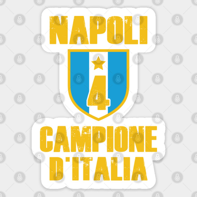 Napoli Campione D'Italia 2025 Celebrativa Quarti Campioni 4 scudetto Celebration Sticker by Tshirtiz