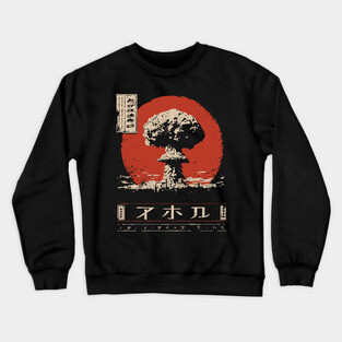 Atomic Cloud Vintage Japanese Poster Style – Dystopian Nuclear Aesthetic Shirt Crewneck Sweatshirt