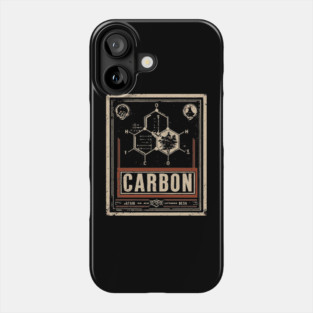 Carbon Atom Chemistry Shirt – Retro Science Design for STEM Fans Phone Case