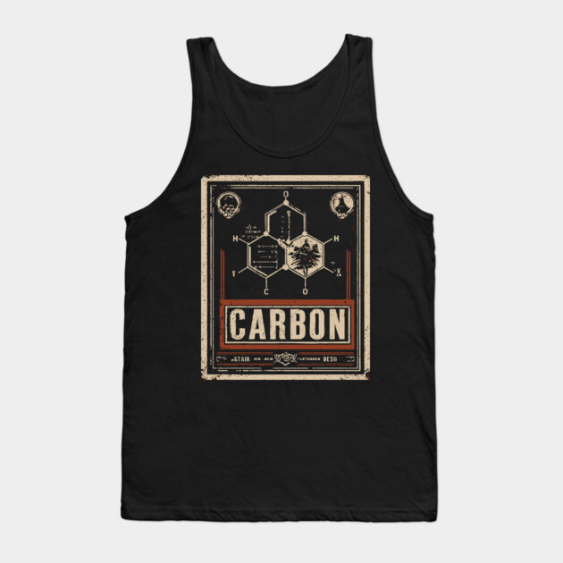 Carbon Atom Chemistry Shirt – Retro Science Design for STEM Fans Tank Top by TuncGK