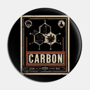 Carbon Atom Chemistry Shirt – Retro Science Design for STEM Fans Pin