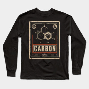 Carbon Atom Chemistry Shirt – Retro Science Design for STEM Fans Long Sleeve T-Shirt
