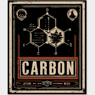 Carbon Atom Chemistry Shirt – Retro Science Design for STEM Fans Posters and Art