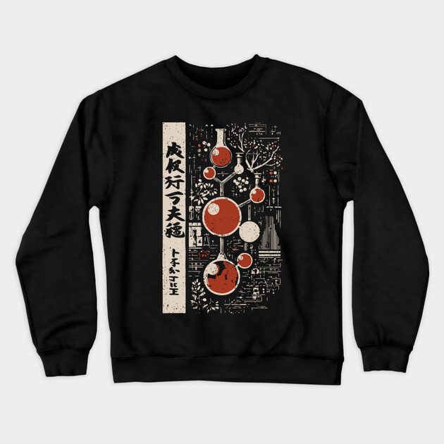 Japanese Vintage Chemistry T-Shirt – Science & Alchemy Art Crewneck Sweatshirt by TuncGK