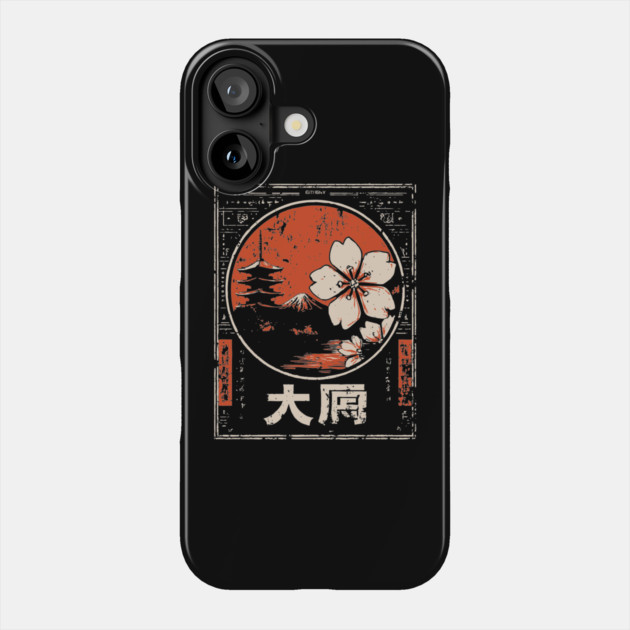 Sacred Geometry Nature Shirt – Japanese Vintage Botanical Art Phone Case by TuncGK