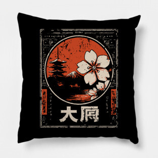 Sacred Geometry Nature Shirt – Japanese Vintage Botanical Art Pillow