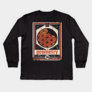 Flower of Life Geometry T-Shirt – Vintage Science & Spirituality Fusion Kids Long Sleeve T-Shirt