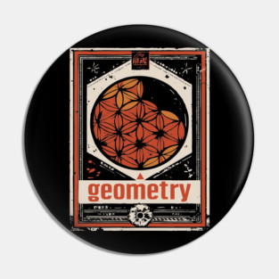 Flower of Life Geometry T-Shirt – Vintage Science & Spirituality Fusion Pin