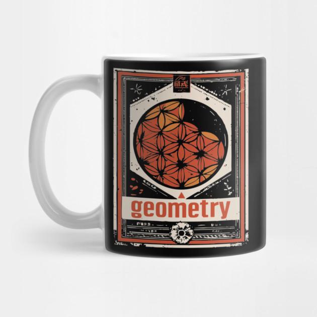 Flower of Life Geometry T-Shirt – Vintage Science & Spirituality Fusion by TuncGK