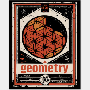 Flower of Life Geometry T-Shirt – Vintage Science & Spirituality Fusion Posters and Art
