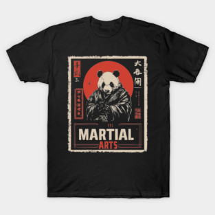 Martial Arts Panda – Kung Fu Animal Warrior in Vintage Style T-Shirt