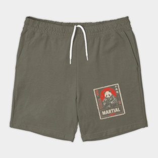 Martial Arts Panda – Kung Fu Animal Warrior in Vintage Style Shorts