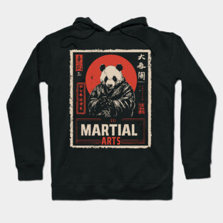Martial Arts Panda – Kung Fu Animal Warrior in Vintage Style Hoodie