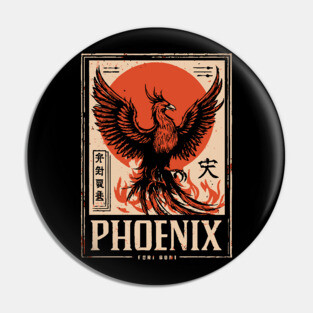 Rising Phoenix – Japanese-Inspired Rebirth & Strength Symbol Pin