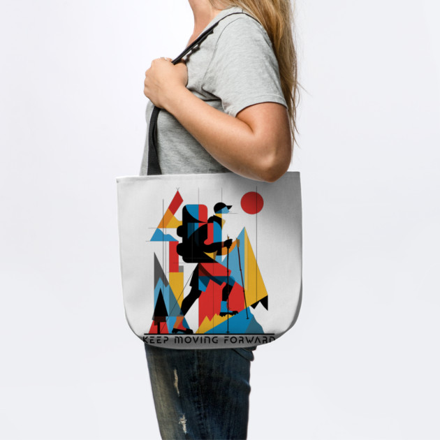 Abstract T-Shirt Design Keep Moving Forward by Vinokurio