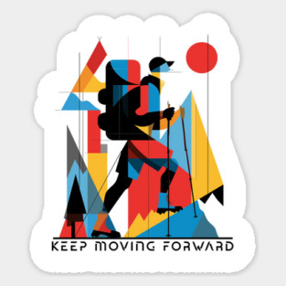 Abstract T-Shirt Design Keep Moving Forward Magnet