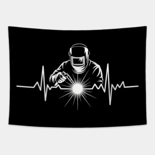 Welding Welder Helmet Metal Fabrication Fusing Tapestry