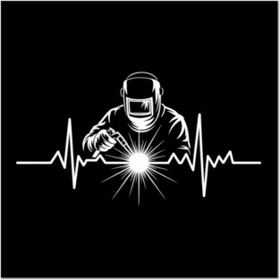 Welding Welder Helmet Metal Fabrication Fusing Posters and Art