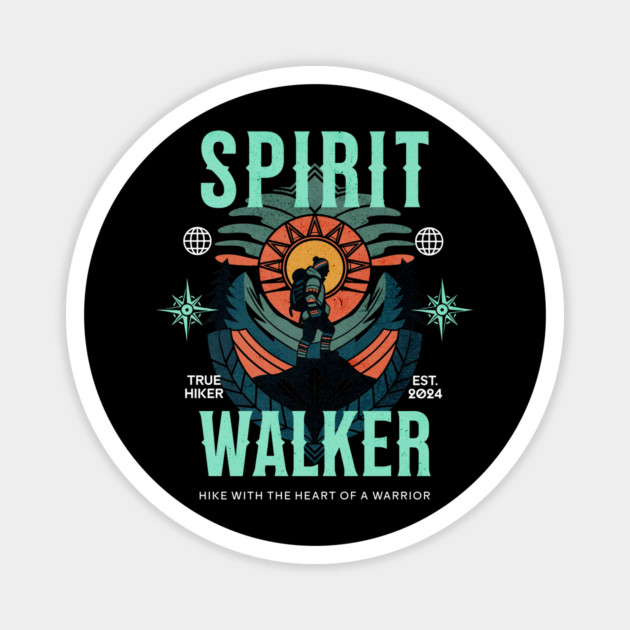 Spirit Walker, Graphic T-Shirt Design Magnet by Vinokurio