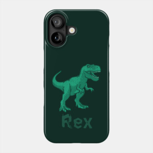 Rex Dinosaur – Green T-Rex Graphic – Bold Prehistoric Design for Dino Fans Phone Case