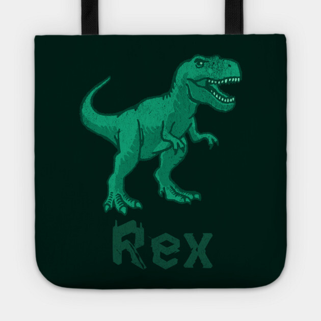 Rex Dinosaur – Green T-Rex Graphic – Bold Prehistoric Design for Dino Fans Tote by DonWillisJrArt