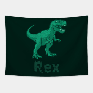 Rex Dinosaur – Green T-Rex Graphic – Bold Prehistoric Design for Dino Fans Tapestry
