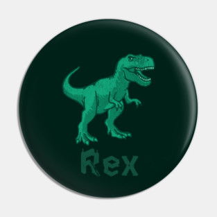 Rex Dinosaur – Green T-Rex Graphic – Bold Prehistoric Design for Dino Fans Pin
