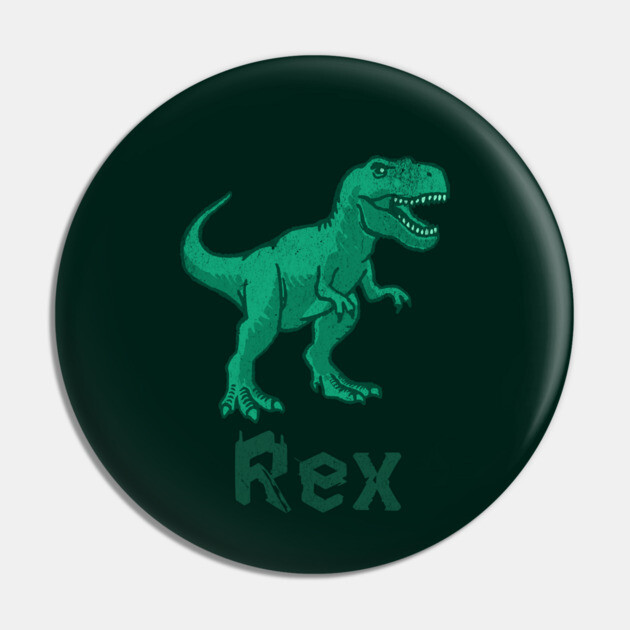 Rex Dinosaur – Green T-Rex Graphic – Bold Prehistoric Design for Dino Fans Pin by DonWillisJrArt