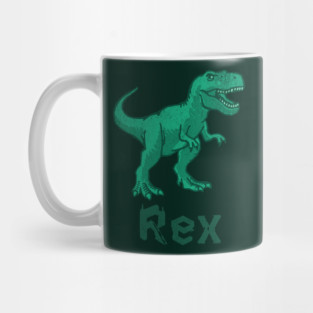 Rex Dinosaur – Green T-Rex Graphic – Bold Prehistoric Design for Dino Fans Mug