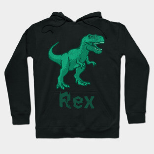 Rex Dinosaur – Green T-Rex Graphic – Bold Prehistoric Design for Dino Fans Hoodie