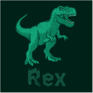 Rex Dinosaur – Green T-Rex Graphic – Bold Prehistoric Design for Dino Fans Posters and Art