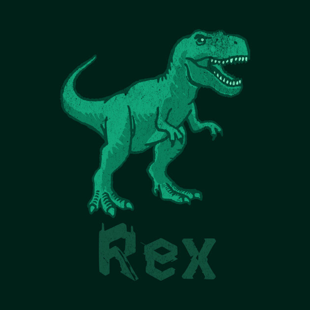 Rex Dinosaur – Green T-Rex Graphic – Bold Prehistoric Design for Dino Fans by DonWillisJrArt