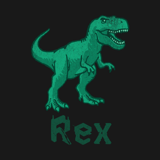 Rex Dinosaur – Green T-Rex Graphic – Bold Prehistoric Design for Dino Fans by DonWillisJrArt