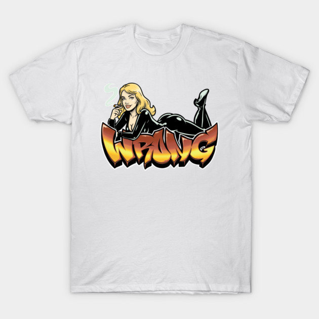 Wrong Blonde Latex Pinup T-Shirt by Wrongteeshirt
