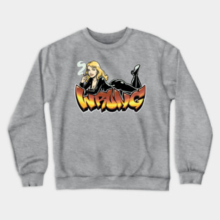 Wrong Blonde Latex Pinup Crewneck Sweatshirt