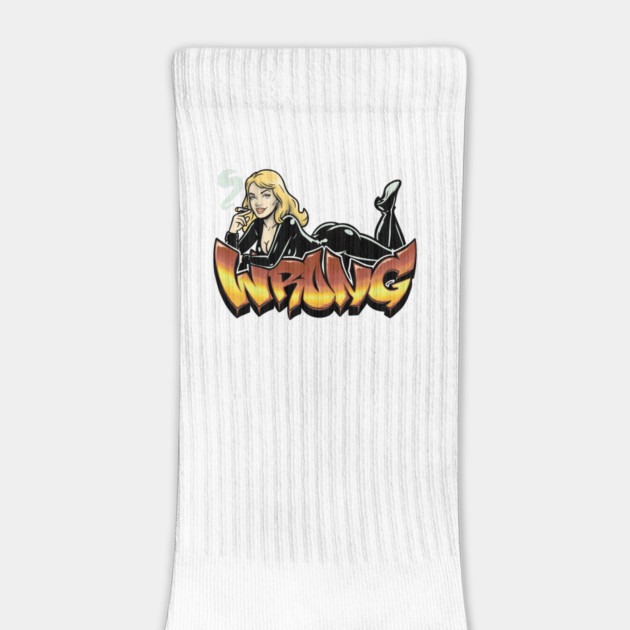 Wrong Blonde Latex Pinup by Wrongteeshirt